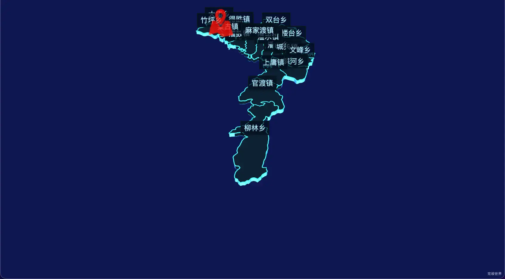 19 echarts 十堰市竹山县geoJson地图3d地图自定义图标